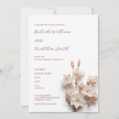 Blush Pink 3D Floral Modern Einladung (Vorderseite)