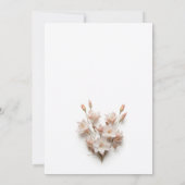 Blush Pink 3D Flowers  Einladung (Rückseite)