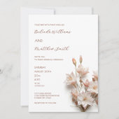 Blush Pink 3D Flowers  Einladung (Vorderseite)