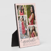 Blush Pink 4 Foto Abschluss Moderne Skriptherzen Fotoplatte (Seite)