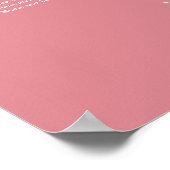 Blush Pink 9 Tabelle Hochzeitsdiagramm Poster (Ecke)