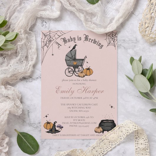 Blush Pink A Baby Braut Babydusche Einladung