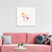 Blush Pink "A monogram Ballerina Art Leinwanddruck (Insitu (Wohnzimmer))