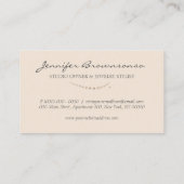 Blush Pink Accessoires Pearl Eleganter Schmuck Visitenkarte (Rückseite)