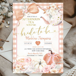 Blush Pink Afternoon Tea Party Bridal Shower Einladung