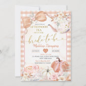 Blush Pink Afternoon Tea Party Bridal Shower Einladung (Vorderseite)