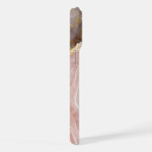 Blush Pink Agate Elegant Chic Initial Monogram iPhone Hülle (Rechte Seite)