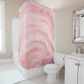 Blush Pink Agate II Wasserfarbmuster Duschvorhang (Beispiel)