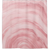 Blush Pink Agate II Wasserfarbmuster Duschvorhang (Vorderseite)