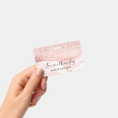 Blush Pink Agate Marble Personalisiert Ausweis (Handheld)