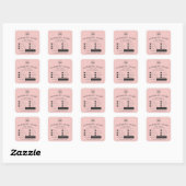 Blush Pink Allergie Alert Bakery Cake Food Sticker (Blatt)