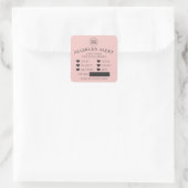 Blush Pink Allergie Alert Bakery Cake Food Sticker (Tasche)