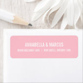 Blush Pink Alte Mode Typografy-Adressetikett (Insitu)