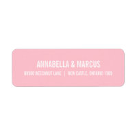 Blush Pink Alte Mode Typografy-Adressetikett