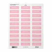 Blush Pink Alte Mode Typografy-Adressetikett (Vorne)
