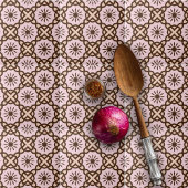Blush Pink and Brown Mosaic Geometric Pattern Fliese
