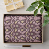 Blush Pink and Burgundy Baroque Christmas Pattern Seidenpapier (Geschenk)