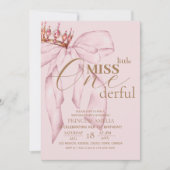 Blush Pink and Gold 1st Birthday Party Einladung (Vorderseite)