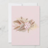 Blush Pink and Gold Baby in Bloom Baby Shower Einladung (Rückseite)