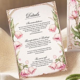 Blush Pink and Gold Floral Wedding Card