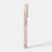 Blush Pink and Gold Marble iPhone Hülle (Rechte Seite)