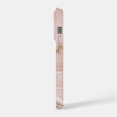 Blush Pink and Gold Marble iPhone Hülle (Linke Seite)