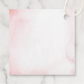 Blush Pink and Gold Watercolor Thank You  Geschenkanhänger (Rückseite)