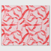 Blush Pink and Red Ribbon Geschenkpapier (Flach)