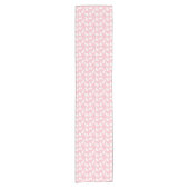 Blush Pink And White Bunny Pattern Adorable Easter Kurzer Tischläufer (Vorderseite)
