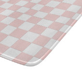 Blush Pink and White Checkered Schneidebrett (Ecke)