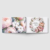 Blush Pink and White Cotton Wedding Gästebuch (Voll)