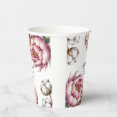 Blush Pink and White Cotton Wedding Pappbecher (Rechts)