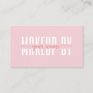 Blush Pink And white Minimal Business Card Visitenkarte