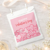 Blush Pink Animal Print Herz Valentinstag Party Geschenktütchen (Ausgeschnitten)