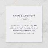 Blush Pink Antiquitätenpeony Quadratische Visitenkarte (Rückseite)