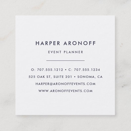 Blush Pink Antiquitätenpeony Quadratische Visitenkarte (Rückseite)