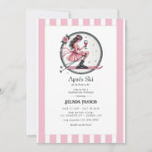 Blush Pink Après Ski Bachelorette Weekend Einladung (Vorderseite)