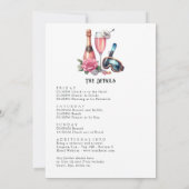 Blush Pink Après Ski Bachelorette Weekend Einladung (Rückseite)