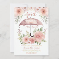 Blush Pink April Duschen bringen Mai Blume Schirm