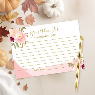 Blush Pink Aquarell Blumenstrauß Babydusche Beratu Begleitkarte