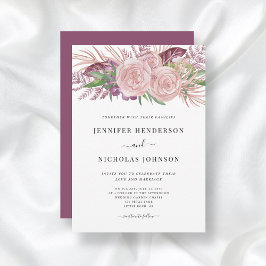 Blush Pink Aquarell Blumenzwiebeln Einladung