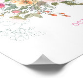 Blush Pink Aquarell Brautparty Willkommen Poster (Ecke)