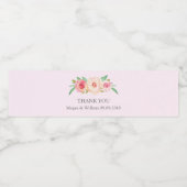 Blush Pink Aquarell Flasche Wasser Flasche Etikett (Einzelnes Label)