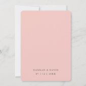 Blush Pink Aquarellblume Hochzeit Sichern Sie das Save The Date (Rückseite)