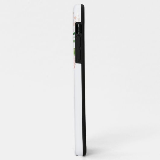 Blush Pink Aquarellblume mit Ihrem Namen Case-Mate iPhone Hülle (Hinten/Links)