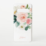 Blush Pink Aquarellblume mit Ihrem Namen Samsung Galaxy S10 Hülle<br><div class="desc">Dieses wunderschöne feminine Aquarell-Blumendesign mit Rosen in Rosa und Weiß mit anderen gemischten Blume und dem anschließenden Grün. Eine Textvorlage wird zur Personalisierung mit Ihrem Namen, Monogramm oder anderen gewünschten Text hinzugefügt. Wenn Sie den Beispieltext vollständig entfernen möchten, wählen Sie "Personalisieren Sie diese Vorlage" und löschen Sie den Beispieltext, der...</div>