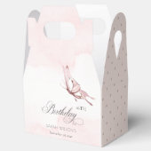 Blush Pink Aquarellbutterfly jedes Alter Geburtsta Geschenkschachtel (Geöffnet)