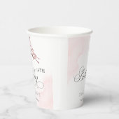 Blush Pink Aquarellbutterfly jedes Alter Geburtsta Pappbecher (Rechts)