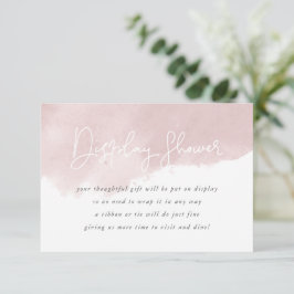 Blush Pink Aquarelldusche Keine Geschenktafel Begleitkarte