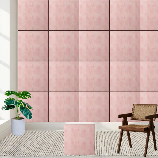 Blush Pink Aquarellfarbe Keramik Tile Fliese